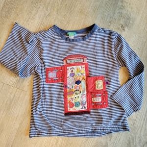 Monsoon Telephone Booth Long Sleeve T, 4-6 Years
